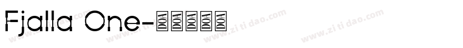 Fjalla One字体转换